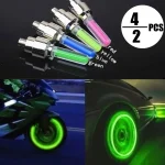 2PCS LED Bicycle & Car Tire Valve Lights – Waterproof, Shockproof, Multicolor