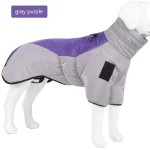 gray purple cotton coat